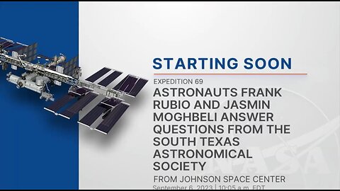 Space Station Crew Answers South Texas Astronomical Society Student Questions - Sept. 6_ 2023
