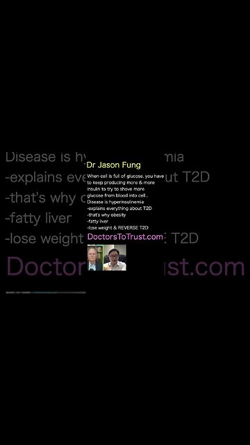 DR JASON FUNG: When cell is full of glucose, you have to keep producing more & more insulin!