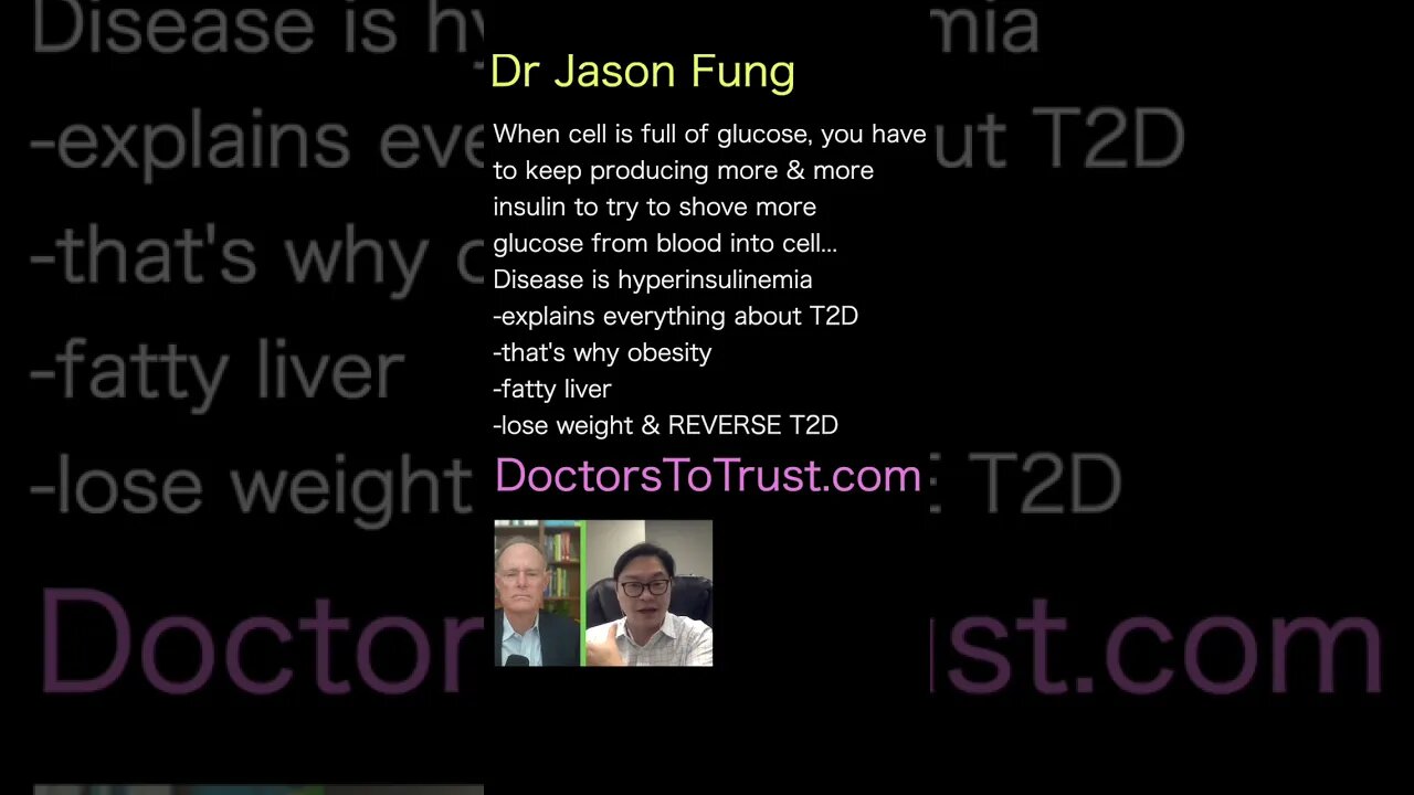 DR JASON FUNG: When cell is full of glucose, you have to keep producing more & more insulin!