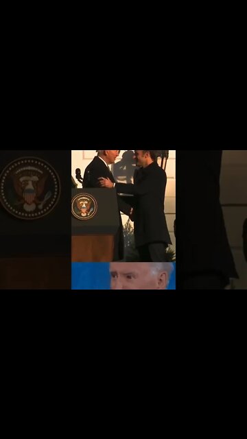 President Biden likes really long handshakes.