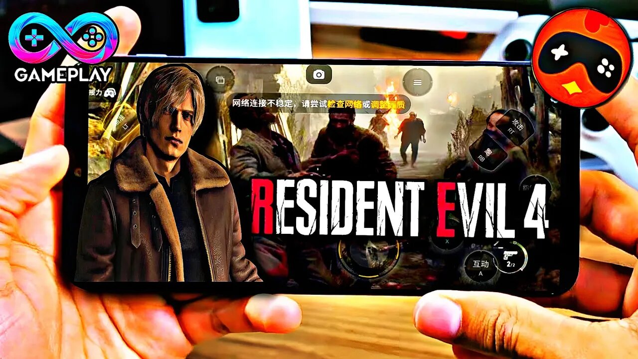 RESIDENT EVIL 4 REMAKE: jogando no Celular Android via Caiji (Frango Games)