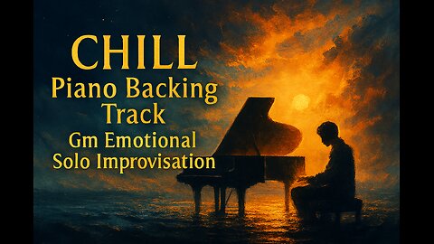 CHILL Piano Backing Track Gm 🌙 (Emotional Solo Improvisation) 70 BPM