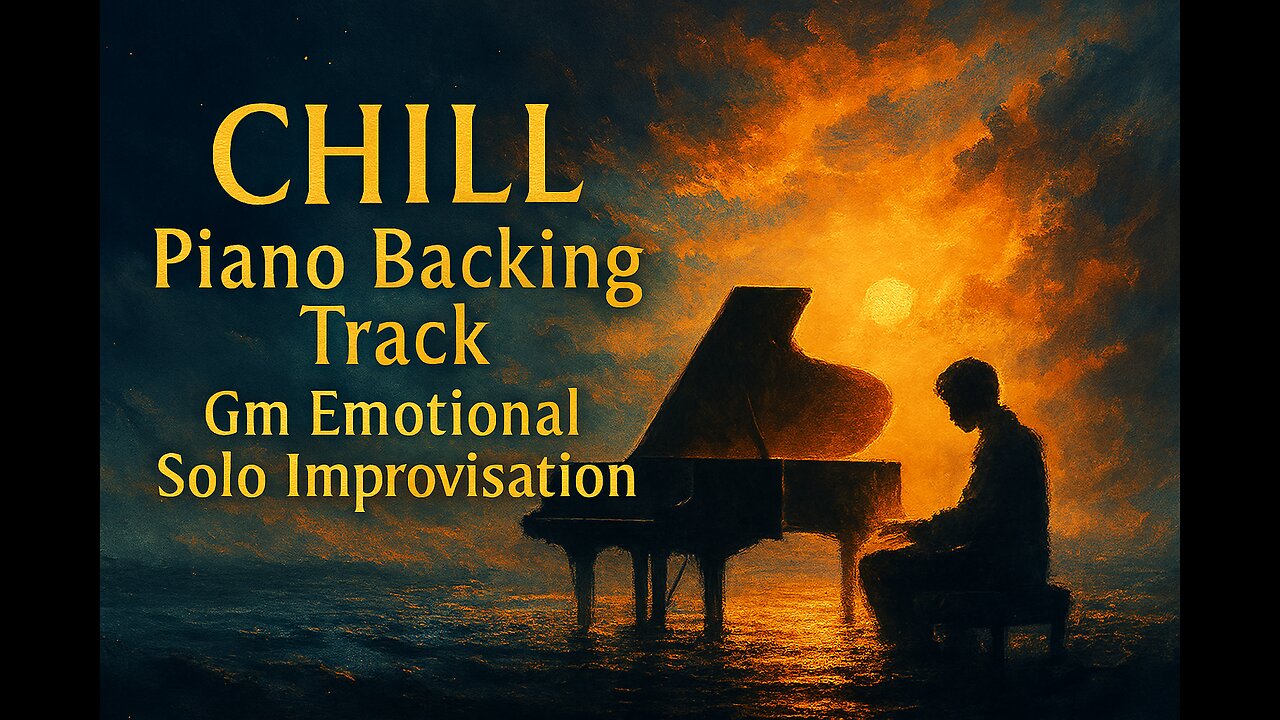 CHILL Piano Backing Track Gm 🌙 (Emotional Solo Improvisation) 70 BPM