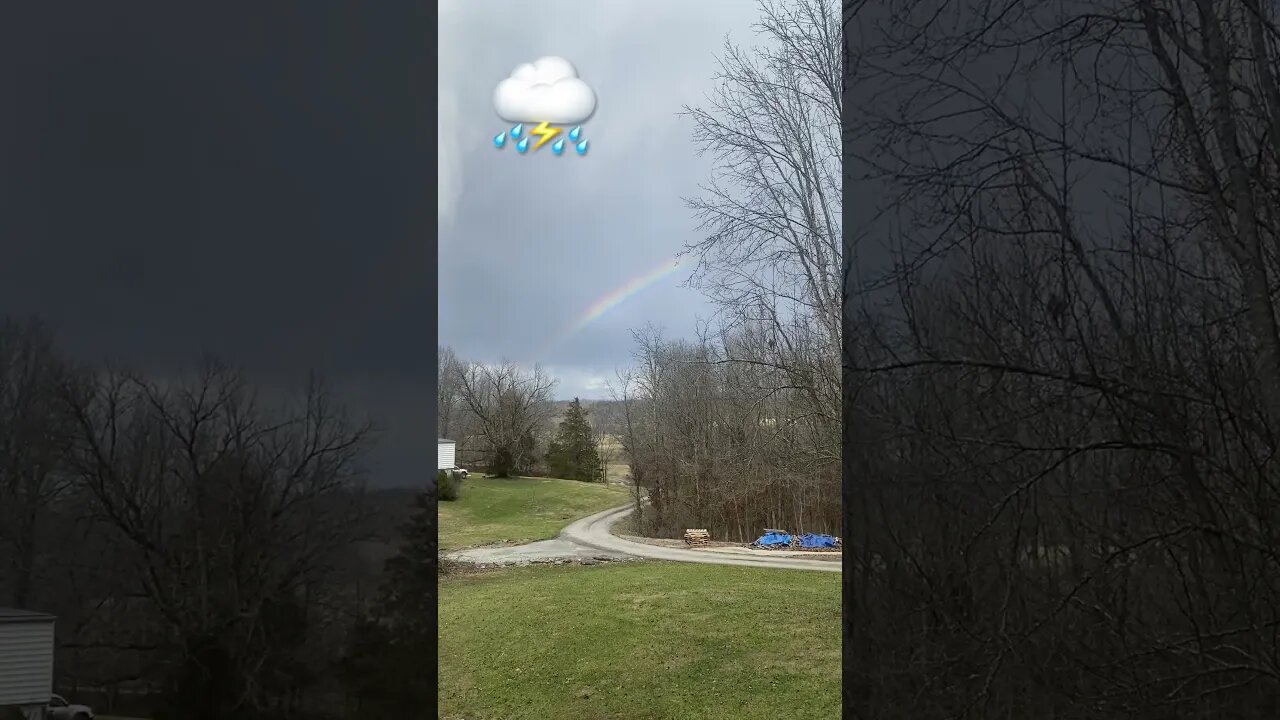 Rainbow and thunderstorms. #prepperboss #shorts