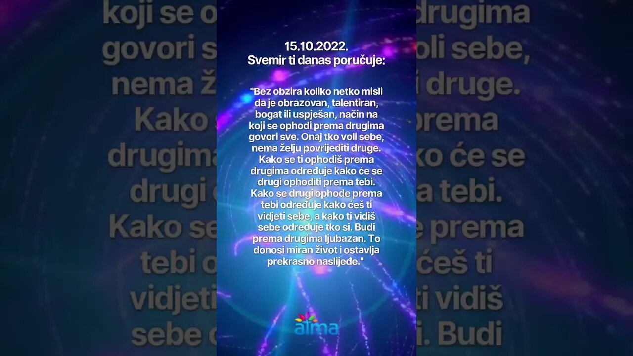 Poruka Svemira 15.10.2022. 💙 ATMA