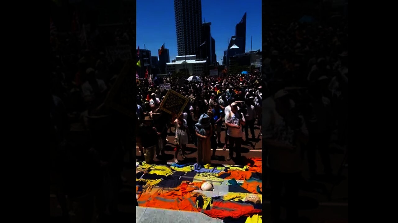 PERTH, AUSTRALIA - Workers Leave Their Uniforms On Steps Of Parliament Who Lost Jobs From Mandates