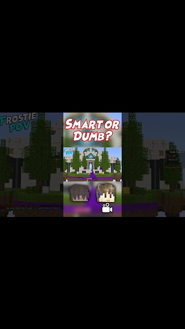 Smart or Dumb? (ft. @JFrostie) - #shorts #minecraft #gaming #eggwars #pvp #funny #highlights