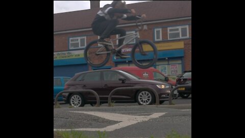 Over a car bmx