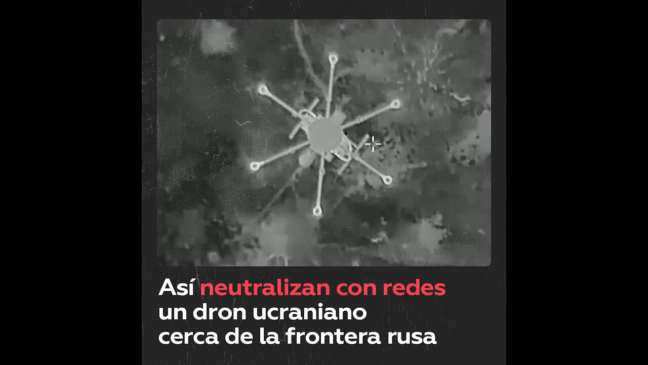 Dron ruso neutraliza con redes un vehículo aéreo no tripulado ucraniano