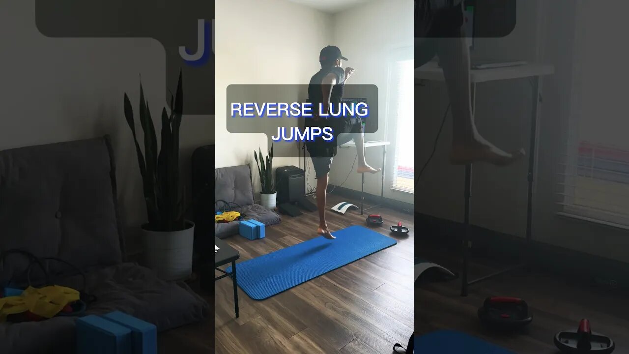 Fit Trader Movement of the day: Reverse Lunge Jumps. At Home Workout of the day. Daily triggering