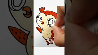 How to draw and paint Odo Owl #shorts