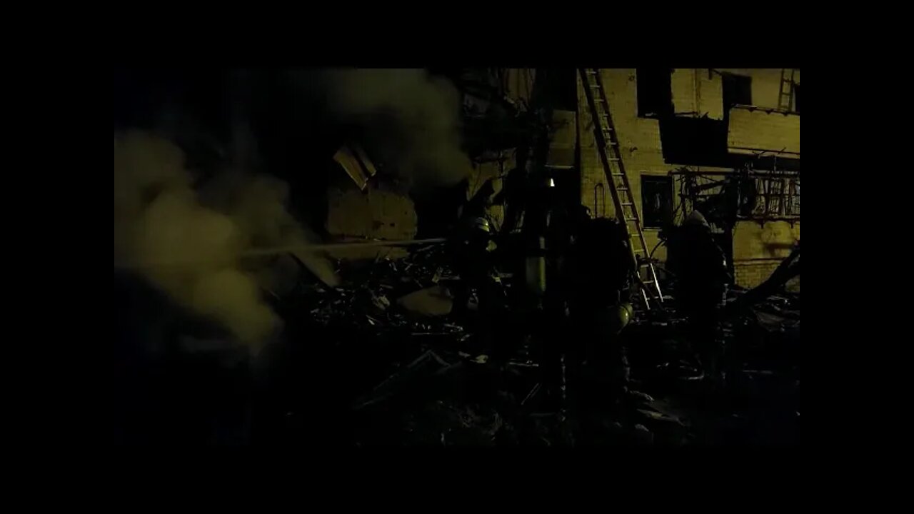 Ukraine War - First Responders put out fires