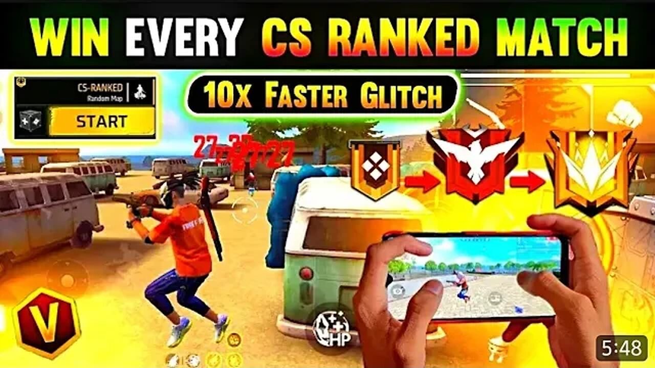 Cs Rank - Grandmaster 10x Faster Glitch 😱 || Cs Rank Pushing Trick Free Fire || Rank Push Trick