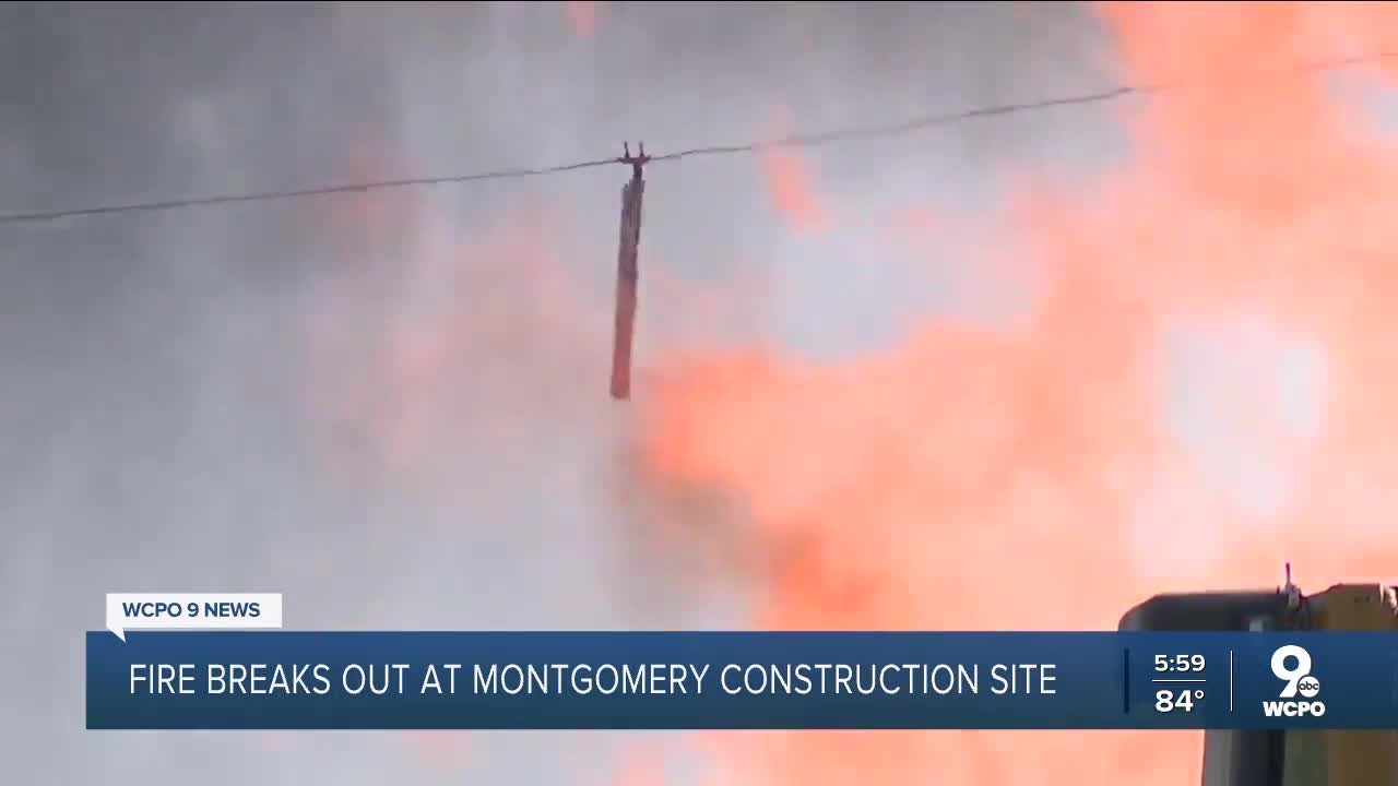 Gas explosion causes massive fire at Montgomery construction site
