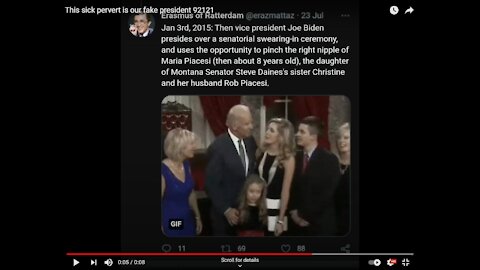 This Sick Pedophile Pervert is the US Fake President [21.09.2021]