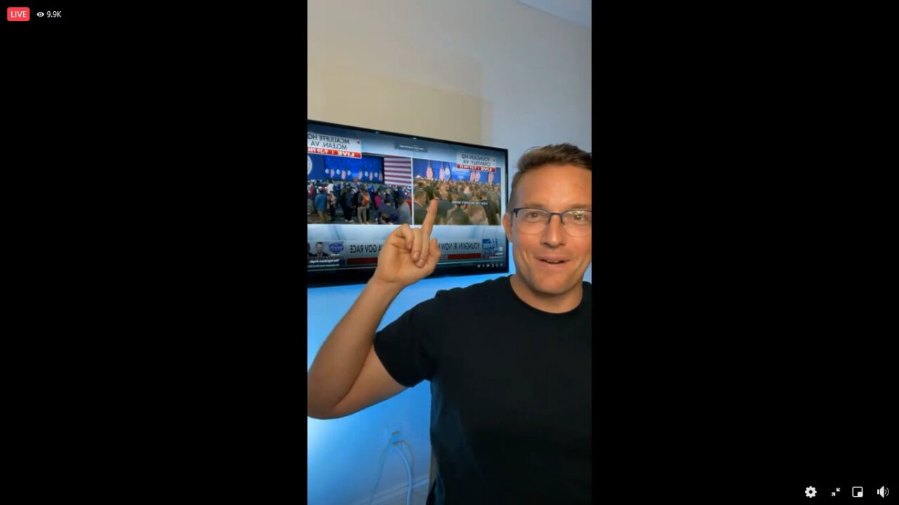 Benny Johnson with live results of the Virginia governor election