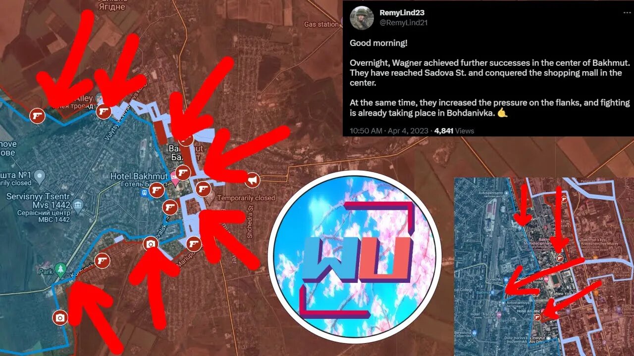 Russian BREAKTHROUGH In Central Bakhmut 04/04/23