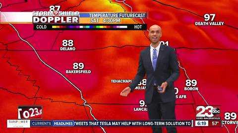 A warm weekend ahead, with wildfire smoke in the Kern River Valley!