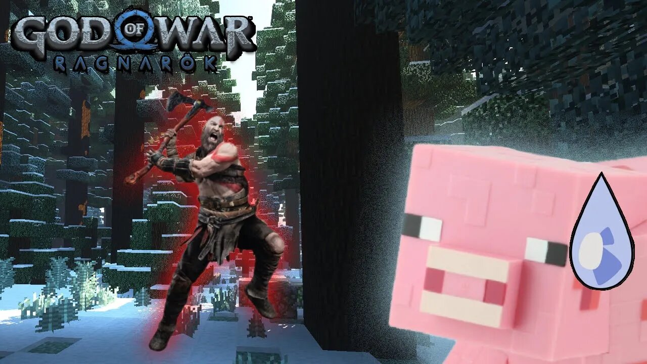 Kratos First Night in Minecraft Survival Mode w/ Memes