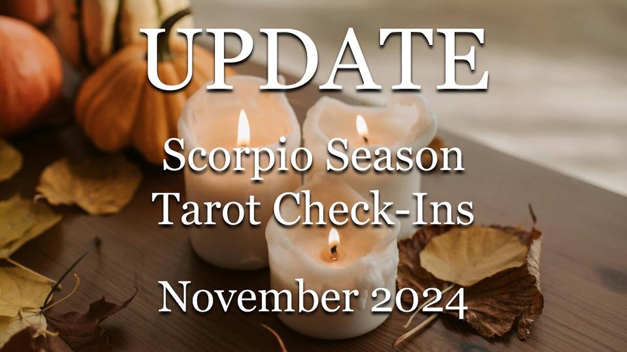 UPDATE: Scorpio Season Tarot Check-Ins - November 2024