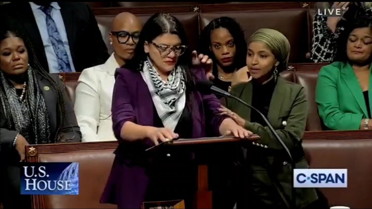 Rep Rashida Tlaib Starts To Cry Because She's Being Censured For Her Anti-semitism