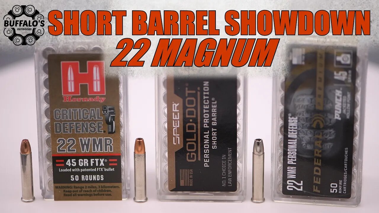 22 MAGNUM SELF DEFENSE AMMUNITION GEL BLOCK TEST - SHORT BARREL