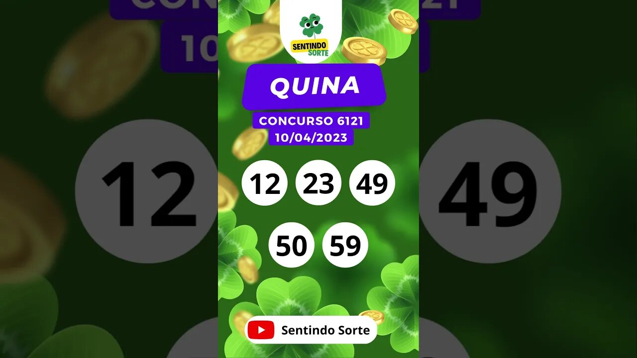 🍀 Resultado QUINA 6121 | 10/04/23 | Sentindo Sorte #shorts