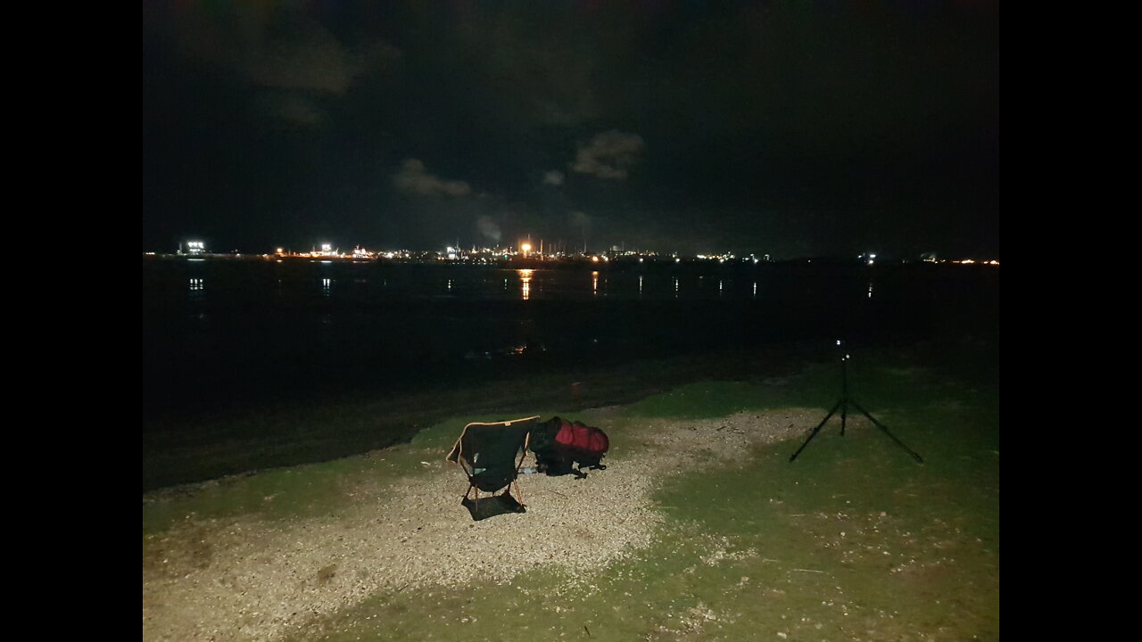 My plan for the next day's hike. Night vlog next to a river.