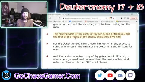 Deuteronomy 17 and 18 King James Version (KJV Bible 3/26/2022)