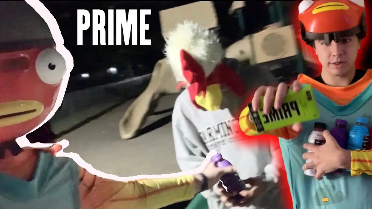 Handing out PRIME HYDRATION on *HALLOWEEN*