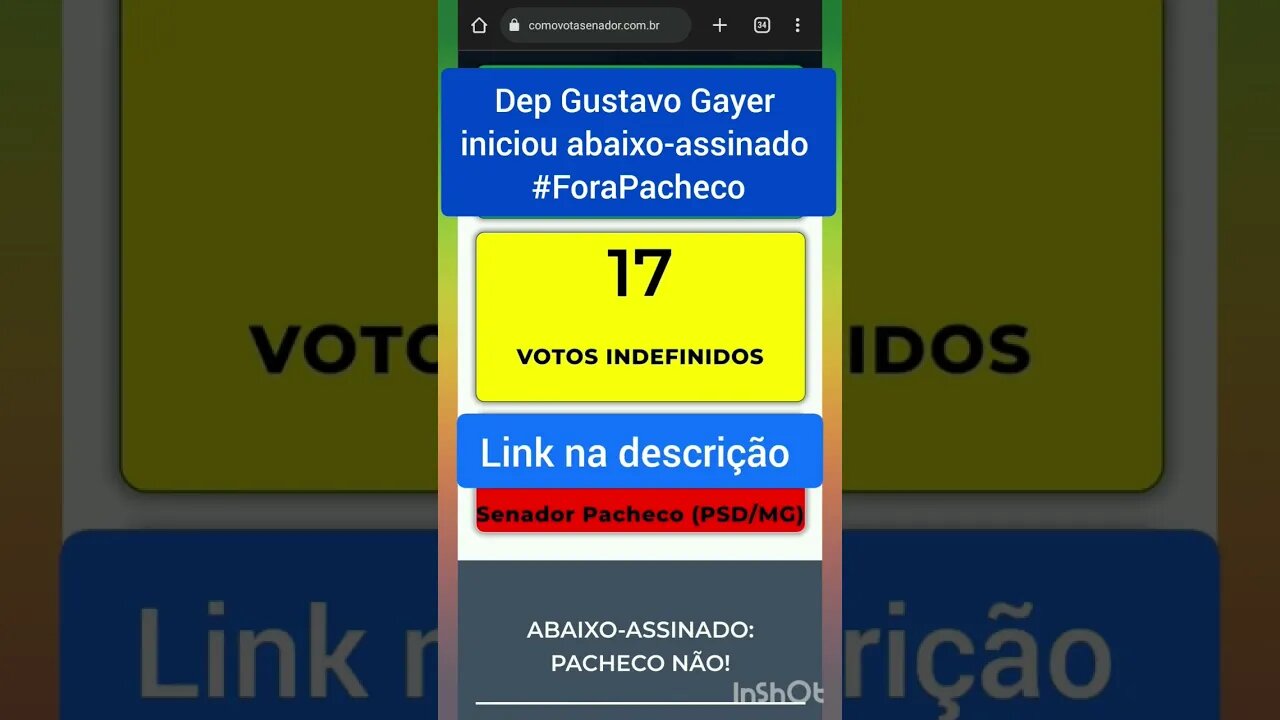 Gustvo G@yer iniciou abaixo-assinado #forapacheco