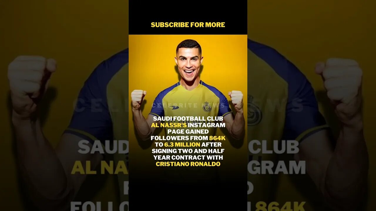 Cristiano Ronaldo Brings 6.3 Million Followers To Al Nassr