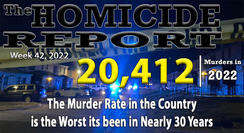 Weekly Homicide Report - We are Getting Back to 1990s Levels of Murders