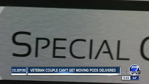 Air Force veteran’s struggle to get moving pods from Denver company