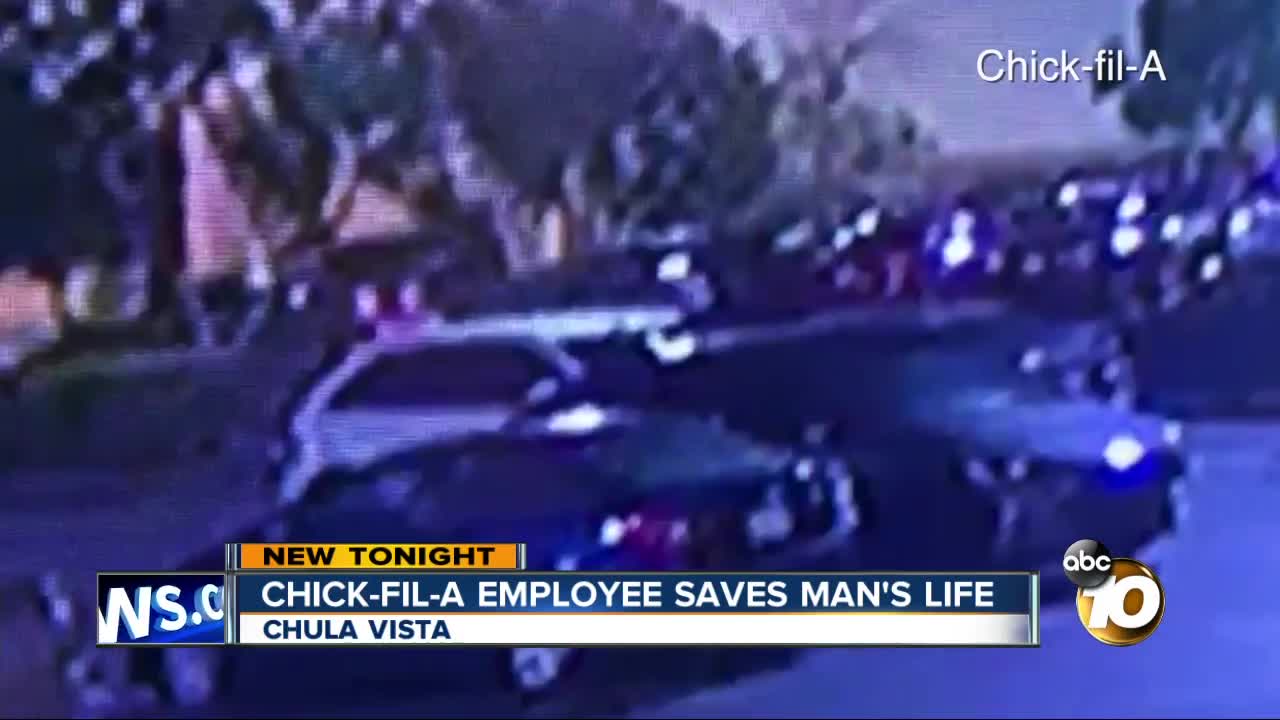 Chick-fil-A employee saves man's life