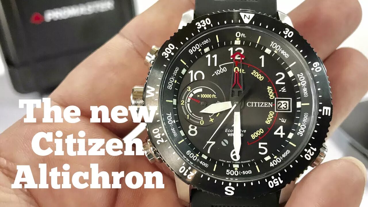 Citizen Eco-Drive Promaster Altichron Altimeter Compass Solar Watch Review BN5058-07E