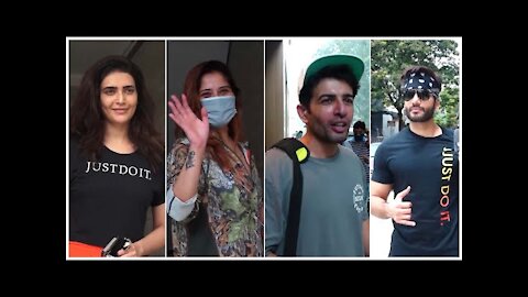 Karan Tacker, Karishma Tanna, Arrti Singh & Jay Bhanushali Snapped Going To The Gym