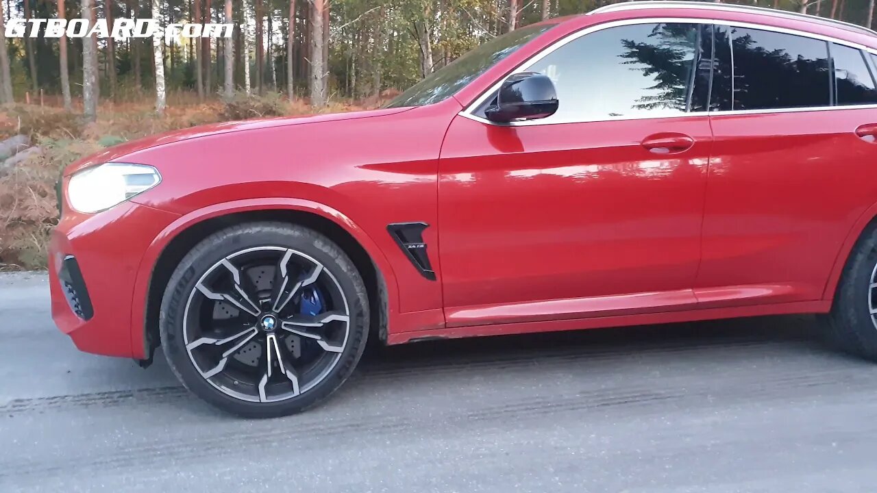 BMW X4M Competition Launch Control and launch without LC. Nice sound! [4k 60p]