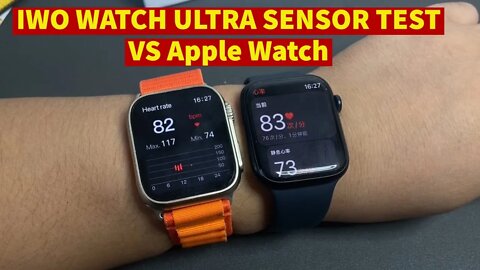 IWO Ulltra vs apple watch 8 series compare sensor