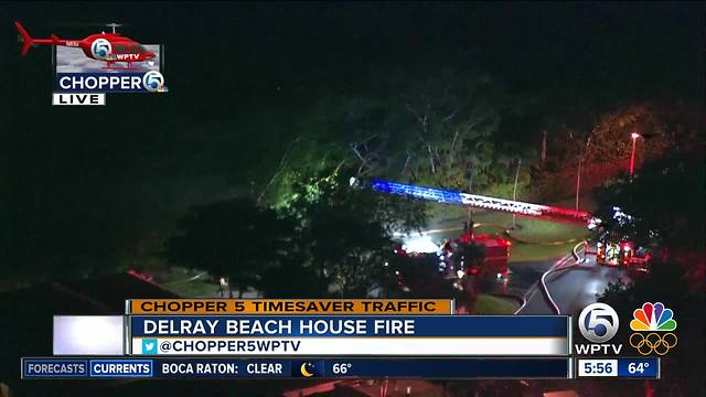 Chopper 5: Crews investigate Delray Beach house fire