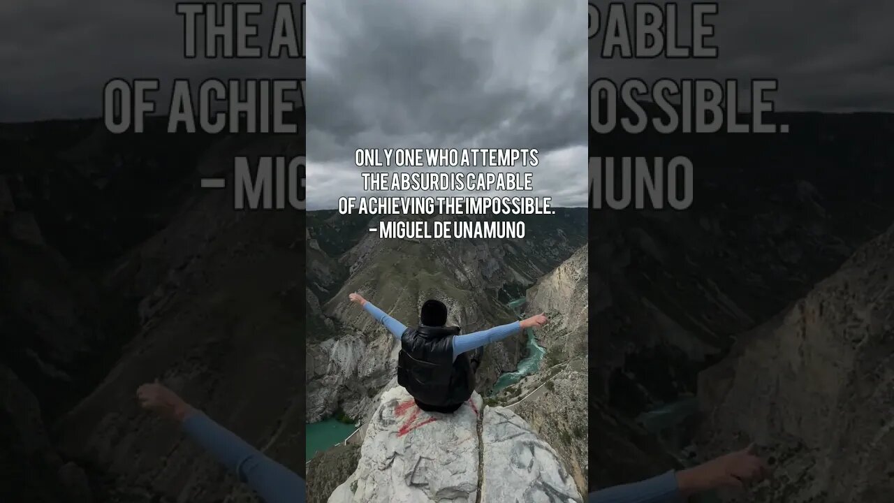 Achieving The IMPOSSIBLE #migueldeunamuno #quoteoftheday #quote #inspiration #motivation