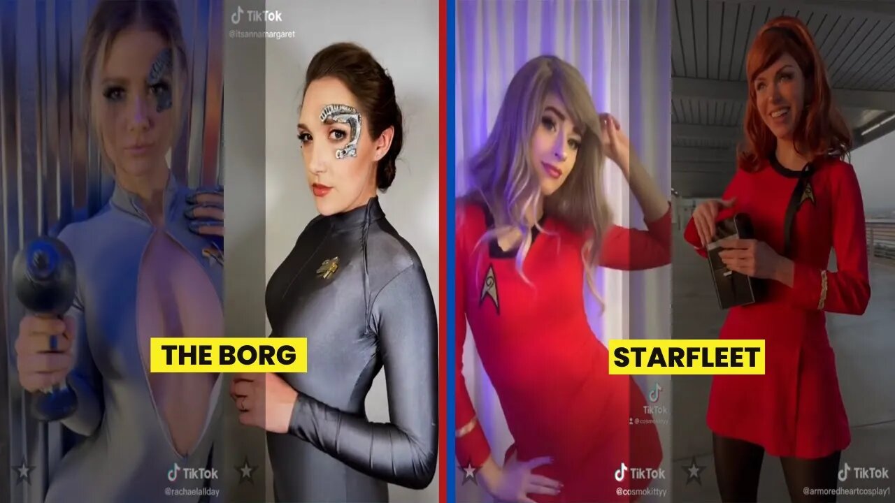 Rate the Girls: Snap Star Trek Tiktok Cosplay Contest - The Borg vs Starfleet #1 🚀🖖 #shorts