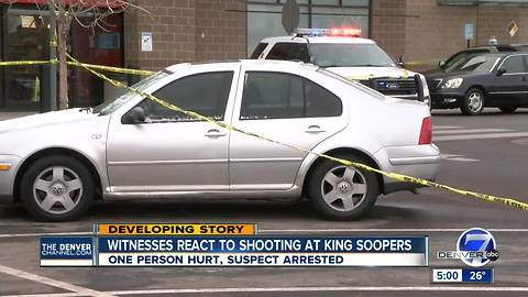 Person injured, possible suspect in custody after shooting near King Soopers in Green Valley Ranch