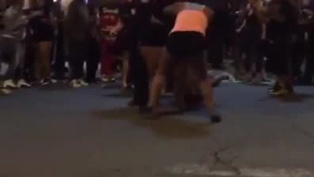 Allen Street brawl caught on camera