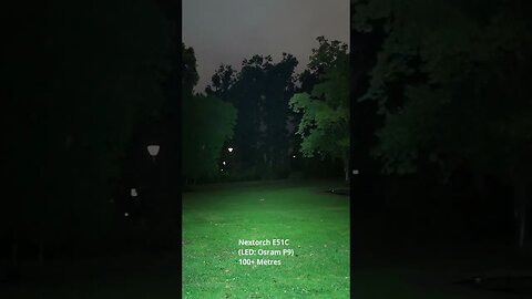 Nextorch E51C: beamshots in pitch black!