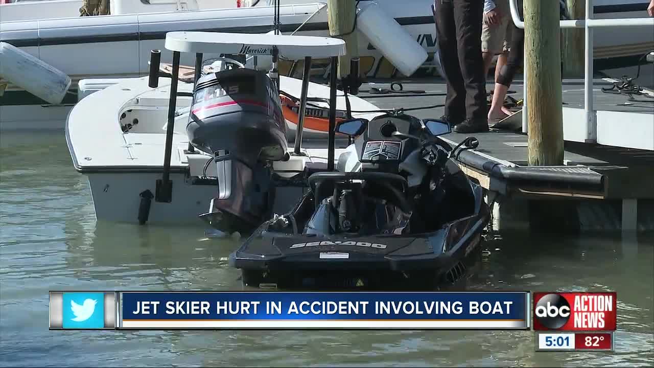 Jet skier hurt in accident involving boat