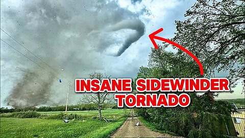 Inside a RARE SIDEWINDER TORNADO in Westmoreland, Kansas