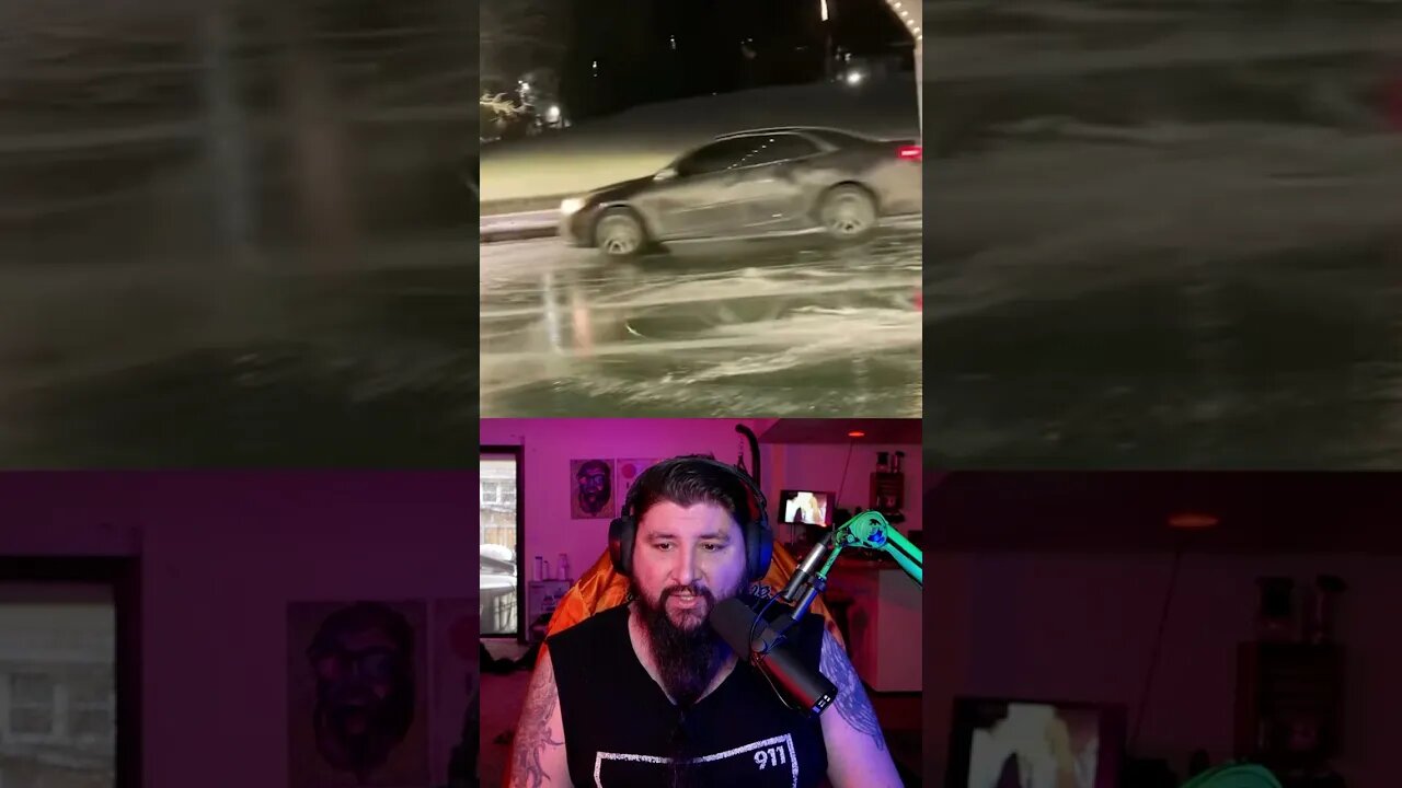 Drunk Lady Drives on the Ice