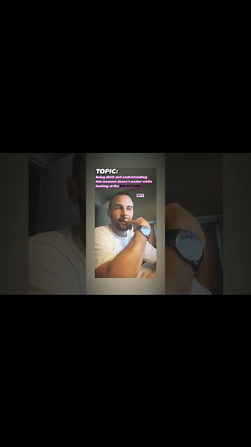 Being mad and understanding this moment doesn't matter while looking at the BIG PICTURE