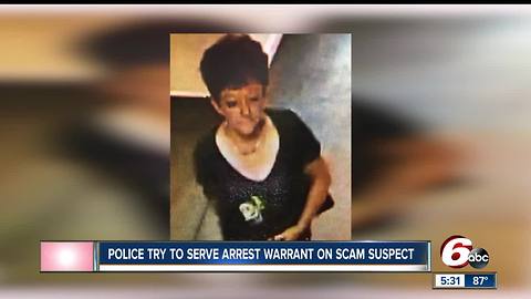 Police try to serve arrest warrant on scam suspect